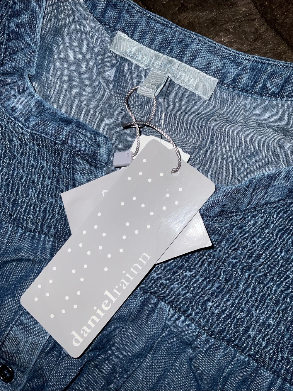 Daniel Rainn Yvette Smocked Button Down Blouse - Picture 7 of 7